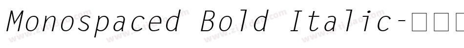 Monospaced Bold Italic字体转换